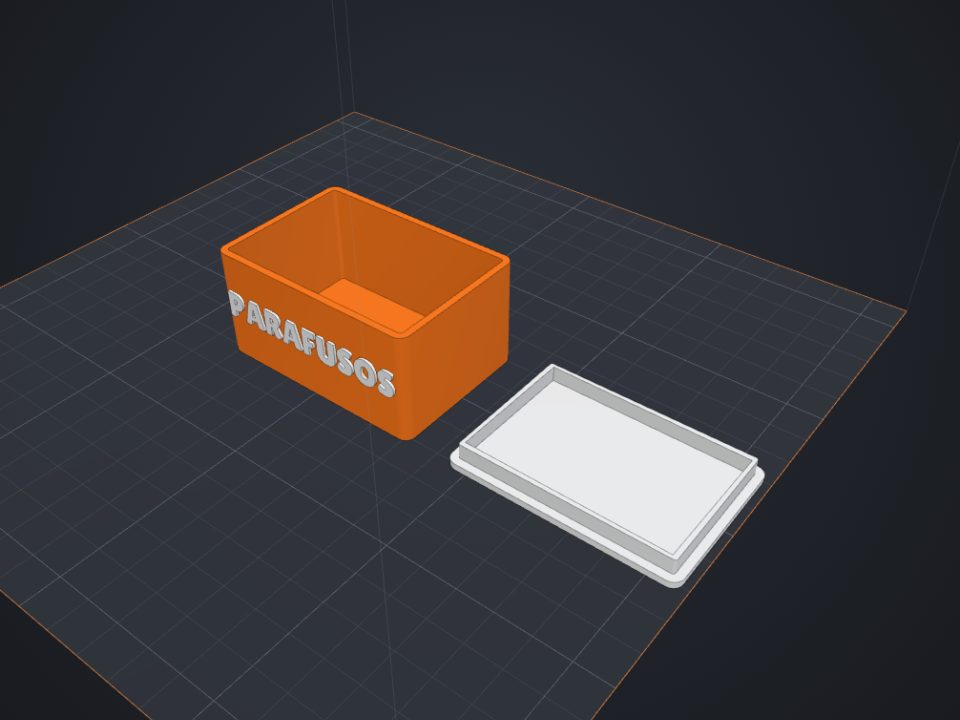 Example box with lid made with Lok3D
