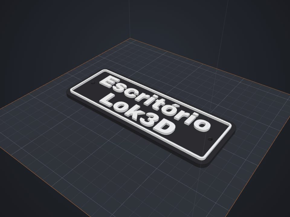 Example door sign made with Lok3D